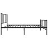 vidaXL Bettgestell mit Kopf- und Fu&szlig;teil Metall Schwarz 107x203 cm