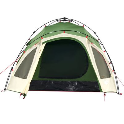 vidaXL Kuppel-Campingzelt 3 Personen Grün Quick Release