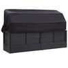 vidaXL Outdoor-Sofabett mit Dach Poly-Rattan Schwarz