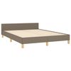 vidaXL Bettgestell ohne Matratze Taupe 140x200 cm Stoff