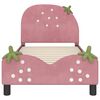 vidaXL Kinderbettgestell mit Kopfteil Rosa 80 x 160 cm Samt
