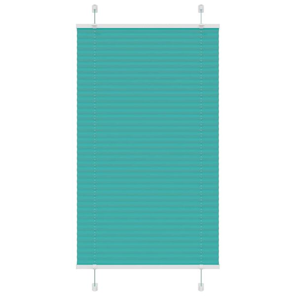 vidaXL Plissee Petrolgr&uuml;n 75x100 cm Stoffbreite 74,4 cm Polyester