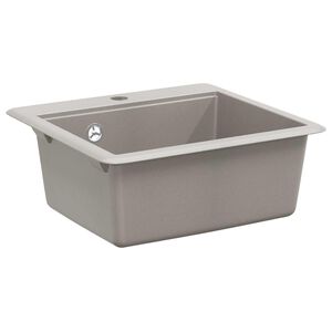 vidaXL Waschbecken 80% Quarz und 20% Harz 470 x 440 mm Grau