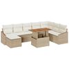 vidaXL Gartensofa-set 9 Stk. Beige und Creme