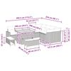 vidaXL Gartensofa-set 12 pcs Grau Poly-Rattan