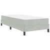 vidaXL Boxspringbett mit Matratze Hellgrau 100 x 210 cm Stoff