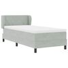 vidaXL Boxspringbett mit Matratze Hellgrau 100 x 200 cm Samt