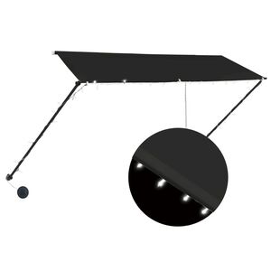 vidaXL Einziehbare Markise mit LED 300&times;150 cm Anthrazit