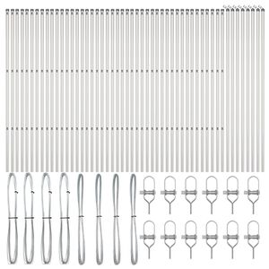 vidaXL Zaunpfosten 52 pcs Grau 3,2 x 3,2 x 170 cm