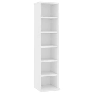 vidaXL CD-Schrank Wei&szlig; 21x20x88 cm Holzwerkstoff