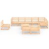 vidaXL 10-tlg. Garten-Lounge-Set Massivholz Kiefer