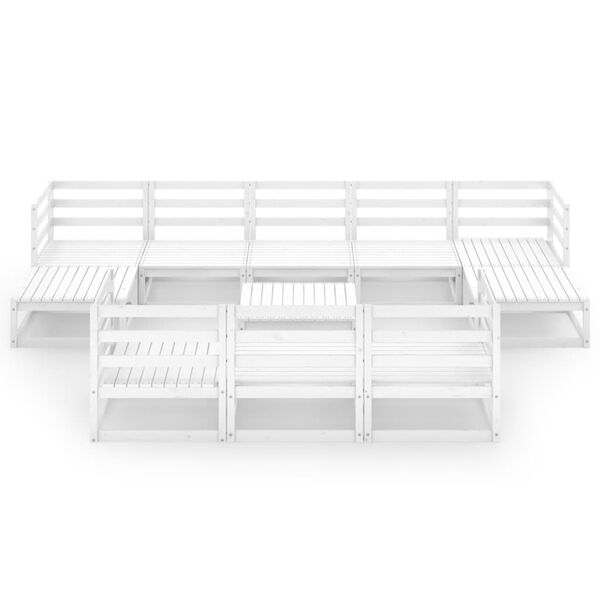 vidaXL 11-tlg. Garten-Lounge-Set Massivholz Kiefer