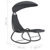 vidaXL Garten-Schaukelstuhl Grau 160 x 80 x 195 cm Stoff