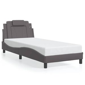 vidaXL Bettgestell "Viana" ohne Matratze Grau 80x200 cm Kunstleder