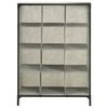 vidaXL Schuhregal 55x36x76 cm Vliesstoff und Stahl Grau