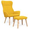 vidaXL Relaxsessel mit Hocker Senfgelb Stoff