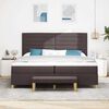 vidaXL Boxspringbett mit Matratze Dunkelbraun 200 x 200 cm Stoff