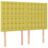 vidaXL Boxspringbett mit Matratze & LED Gr&uuml;n 140x190 cm Stoff