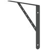 vidaXL Regaltr&auml;ger 4 Stk. 40x2,5x25 cm Schwarz Edelstahl