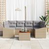 vidaXL Gartensofa-set 7 pcs Beige und Hellgrau Poly-Rattan