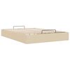 vidaXL Ottoman-Bett ohne Matratze Creme 140x190 cm Stoff