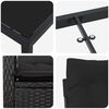 vidaXL Garten Essgruppe mit Kissen 5 pcs Schwarz Poly-Rattan