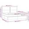 vidaXL Boxspringbett mit Matratze Schwarz 200x200 cm Stoff