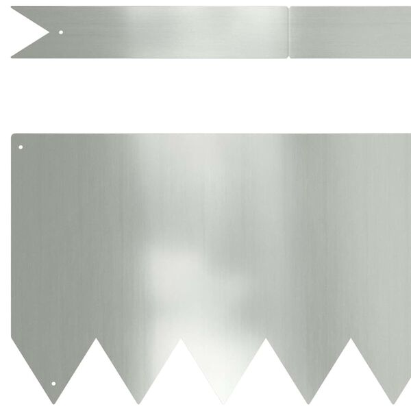 vidaXL Raseneinfassung 50 pcs Silber 100 x 0,05 x 20 cm
