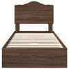 vidaXL Aufbewahrungsbett Braun Eichen-Optik 100 x 200 cm Holzwerkstoff