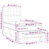 vidaXL Boxspringbett mit Matratze Dunkelgrau 90x200 cm Stoff