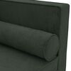 vidaXL Chaiselongue mit Kissen und Nackenrolle Dunkelgr&uuml;n Samt
