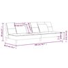 vidaXL Schlafsofa 2-Sitzer mit 2 Kissen Creme Stoff