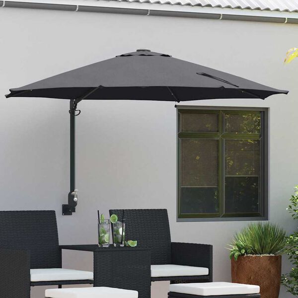 vidaXL Garten-Sonnenschirm Anthrazit 248 x 248 x 148 cm