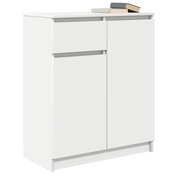 vidaXL Sideboard mit Schublade Wei&szlig; 71x35x84 cm Holzwerkstoff