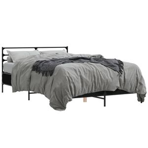 vidaXL Bettgestell Schwarz 140x200 cm Holzwerkstoff und Metall