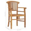 vidaXL 3-tlg. Garten-Essgruppe Massivholz Teak