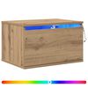vidaXL Wandmontiertes Nachttischchen Artisan-Eiche 50 x 36 x 30 cm