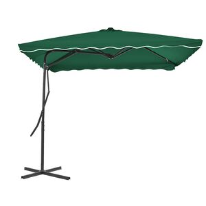 vidaXL Sonnenschirm mit Stahl-Mast 250x250 cm Gr&uuml;n