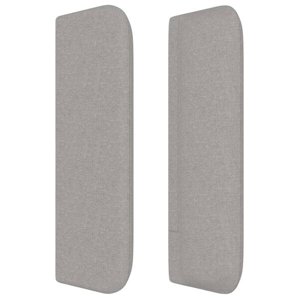 vidaXL Kopfteil mit Ohren Hellgrau 147x16x78/88 cm Stoff