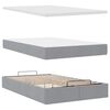 vidaXL Ottoman-Bett mit Matratze Hellgrau 120x190 cm Stoff