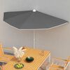 vidaXL Halb-Sonnenschirm mit Mast 180x90 cm Anthrazit