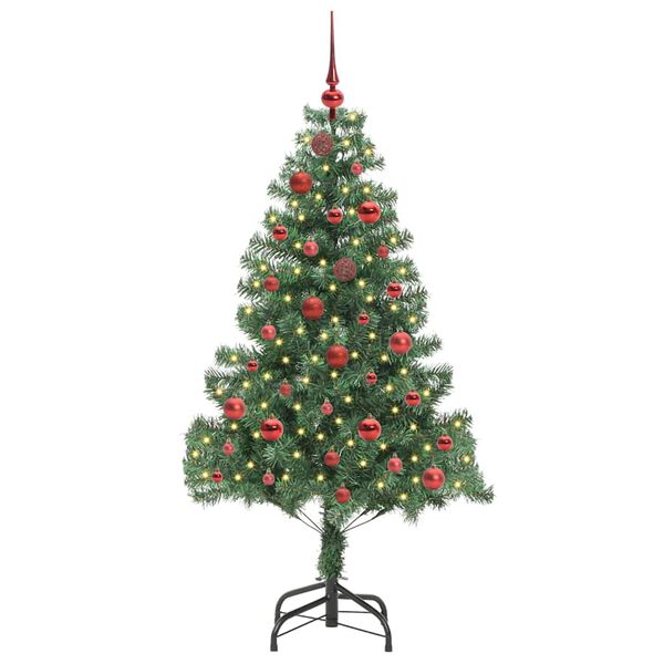 vidaXL Weihnachtsbaum mit 150 LEDs mit St&auml;nder Gr&uuml;n 150 cm PVC
