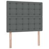 vidaXL Bett mit Stauraum und LED Dunkelgrau 120 x 200 cm Polyester