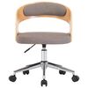 vidaXL Drehbare Esszimmerst&uuml;hle 4 Stk. Taupe Bugholz und Stoff