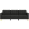 vidaXL 3-Sitzer-Sofa Schwarz 210 cm Stoff