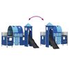 vidaXL Kinderloftbett Schwarz und Blau 90 x 200 cm Metall
