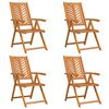 vidaXL Gartenstuhl 4 pcs Braun 57 x 72 x 109 cm Massivholz Akazie