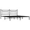 vidaXL Bettgestell mit Kopfteil Metall Schwarz 200x200 cm
