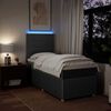 vidaXL Boxspringbett mit Matratze Dunkelgrau 100x200 cm Stoff