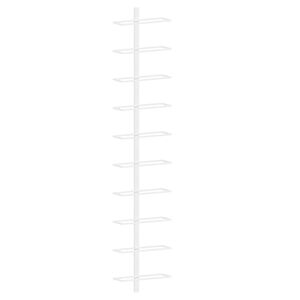 vidaXL Wand-Weinregal f&uuml;r 10 Flaschen Wei&szlig; Metall